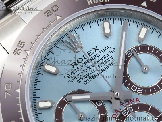 MiroTime 0307 TimelessDesign DAYTONA 116506 SS OMF BEST EDITION ICE BLUE DIAL ON SS BRACELET A7750 (SLIM MOVEMENT) 1811
